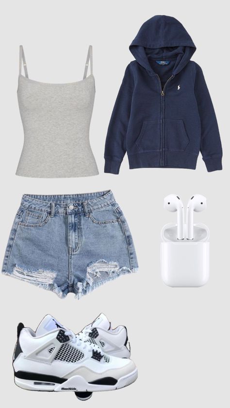 Comfy School Outfits, Jean Short Outfits, Outfit Inspo Casual, Casual Preppy Outfits, First Day Of School Outfit, Outfit Inspo Summer, Fits With Shorts, Outfits Verano, Clothes Inspiration