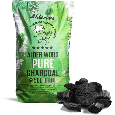 Alderline lump wood bbq charcoal is produced to the highest quality and there is no tar or toxins providing pure charcoal flavour to your meal. Pieces ranging from 5 - 20 cm in size give you extra help with igniting it effortlessly as it has more space between charcoal pieces for better air circulation. Producing lump wood charcoal alder line separate large pieces and giving to customer 95% of the bag in large pieces. Wood Bbq, Bbq Charcoal, Gas Patio Heater, Wood Charcoal, Kamado Joe, Charcoal Bbq, Alder Wood, Bbq Accessories, Patio Heater