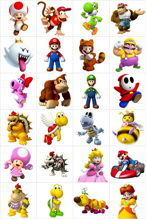 Free printable memory game for kids with characters from Mario Kart video game. Simply print and cut it to make an original memory game homemade to play with family or friends Super Mario Free, Super Mario Bros Party Ideas, Mario Kart Characters, Mario Y Luigi, Mario E Luigi, Super Mario Bros Party, غلاف الكتاب, Mario Bros Birthday, Mario Bros Party