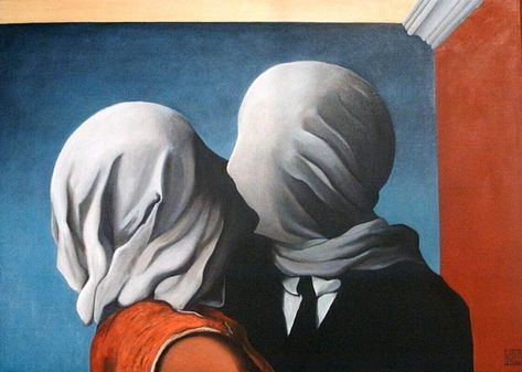 25 Famous Paintings: Curated Masterpieces In Museums Rene Magritte The Lovers, Magritte Art, René Magritte, Romantic Paintings, Famous Artwork, Rene Magritte, The Lovers, Jackson Pollock, Famous Art