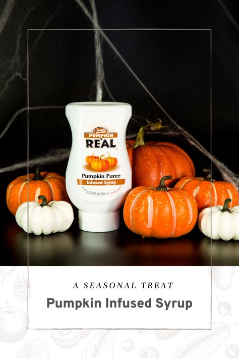 No matter what Halloween treats you're making this year, you can't go wrong with the Pumpkin Infused Syrup! Check out the product that gives you that perfect fall flavor: Real Pumpkin Puree, Coffee Line, Pumpkin Syrup, Syrup Recipes, What Is Halloween, Seasonal Treats, Winter Cocktails, Fall Flavors, Syrup Recipe