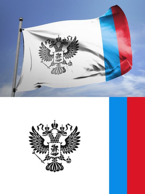 Russian Flag Redesigned Fictional Flags, Imperial Eagle, Map Symbols, Historical Flags, Japanese Flag, Alien Artwork, Best Flags, Logo Design Set, Unique Flags