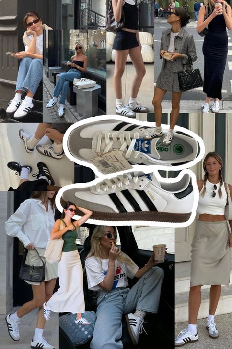 Basketball Inspo Outfits, Nike Samba Outfit, Chic Preppy Outfits, Outfits With Sambas, Adidas Samba Women, Adidas Samba Outfit Women, Adidas Shoes Outfit, Sambas Adidas Women Outfit, Addidas Outfit
