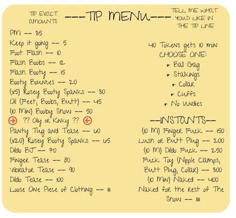 Spicy Content Captions, Tips For Spicy Time, Content Menu Ideas, Tip Menu Ideas Cam, Tip Menu Ideas, Sugaring Tips, Spicy Content Ideas, Spicy Accountant, Sugarbaby Lifestyle Tips