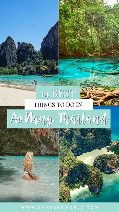 14 Best Things to Do in Ao Nang, Thailand Ao Nang Thailand, Railay Beach Thailand, Thailand Island Hopping, Thailand Krabi, Krabi Town, Ao Nang Beach, Koh Samui Beach, Thailand Adventure, Railay Beach