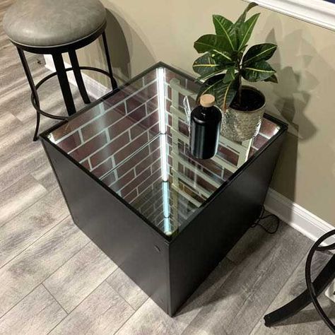 EP DesignLab Infinity Accent Table review – pretty rad, but is it worth it? Optical Illusion Table, How To Make An Infinity Table, Infinity Tables, Infinity Mirror Table, Led Infinity Mirror, Infinity Mirrors, Infinity Table, Mirror Illusion, Internet Famous