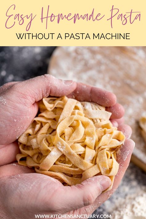 Essen, Homemade Pasta Noodles, Easy Homemade Pasta, Fresh Pasta Recipes, Homemade Pasta Dough, Pizza Appetizers, Homemade Pasta Recipe, Healty Dinner, Making Pasta