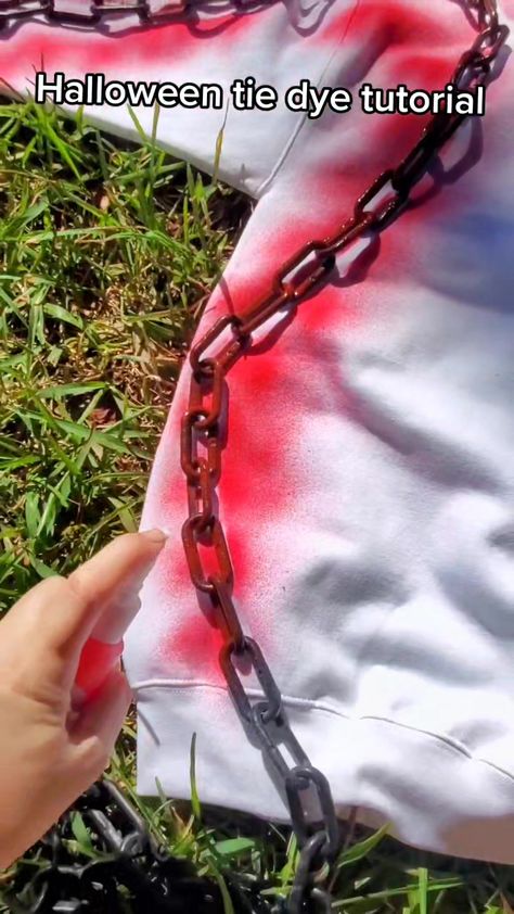 Bleach Dye Shirts, Tie Dye Tutorial, Chain Shirt, Bleach Shirt, Shirt Tutorial, Reverse Tie Dye, Theatre Costumes, Bleach Dye, Bleach Shirts