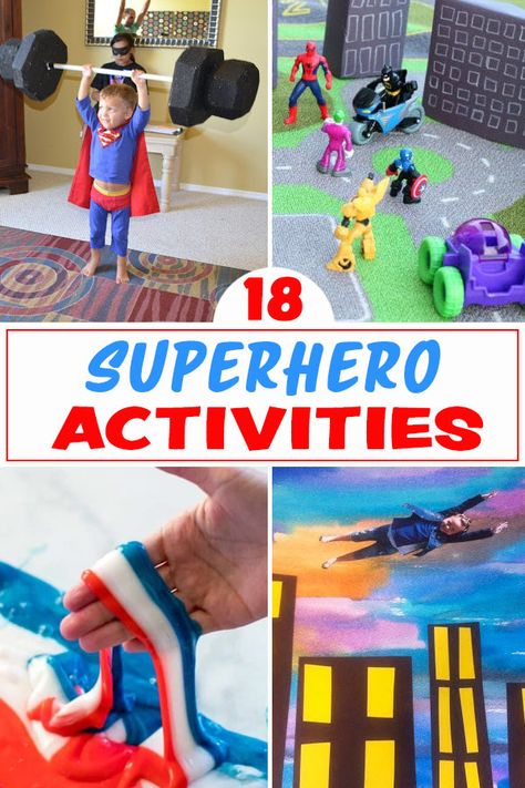 Superhero Carnival Games, Superhero Classroom Activities, Superhero Games For Preschoolers, Super Hero Party Activities, Superhero Activities For Kindergarten, Superhero Camp Activities, Super Hero Games For Kids, Super Hero Kindergarten, Superhero Sensory Bin