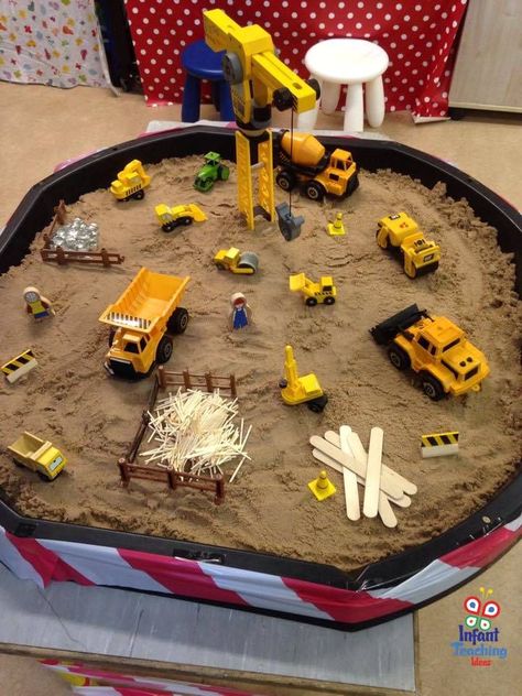 Digger Tuff Tray Ideas, Construction Tuff Tray Ideas, Tuff Tray Construction, Construction Tuff Tray, Tuff Tray Activities, Tuff Tray Ideas, Tuff Tray Ideas Toddlers, Tuff Trays, Tuff Spot