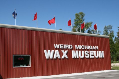 8) Weird Michigan Wax Museum Places To Visit In Michigan, Michigan Travel Destinations, Michigan Adventures, Michigan Road Trip, Old Mansion, Lake Trip, Wax Museum, Camping Places, Michigan Travel