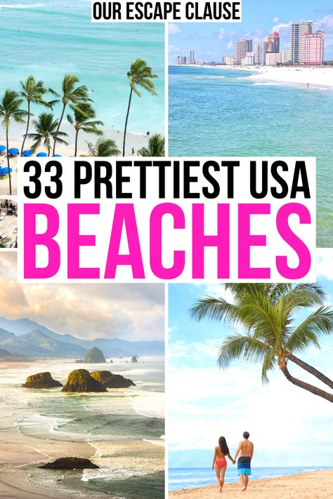Looking for the best beaches in the USA? From tropical paradises in Hawaii to charming corners of New England and beyond, here are the prettiest beaches in the USA!  best beaches in the united states | best beaches in the us | usa beaches | us beach towns | best beaches in america | best american beaches | white sand beaches in the usa | best beaches in hawaii | best beaches in florida | most beautiful beaches in usa | best beach vacations | best beaches in the world | prettiest american beaches Best Beaches In The Us, Best Us Beaches, Best Beaches In Florida, Cheap Beach Vacations, Us Beach Vacations, Beaches In Florida, Beach Vacation Spots, Prettiest Beach, Best Family Beaches