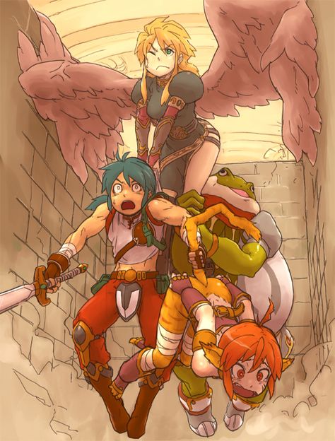 Breath Of Fire 2 Katt, Tumblr, Breath Of Fire 3, Breathing Fire, Breath Of Fire, Retro Gaming Art, Cartoon Sketches, Black Wings, Anime Drawings Sketches
