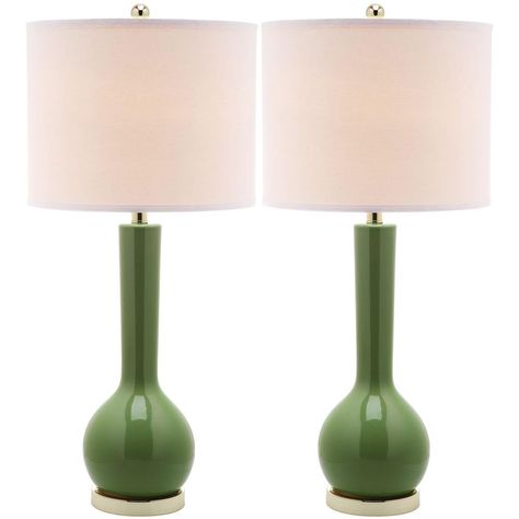 Green Table Lamp, Pottery Form, Gourd Lamp, Table Lamp Set, Contemporary Lamps, Lamp Set, Green Table, Cfl Bulbs, Standard Lamps