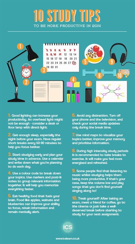 Good tips. I definitely need to work on the starting up earlier and healthy fuel bit, otherwise I have found empirically that these work! 10 study tips to be more productive in 2014 #StudyTips #TTUAdvising To Do List Ideas For Study, Finals Tips, Study Tips For High School, Study For Finals, Struktur Teks, Studie Hacks, Studera Motivation, Nasihat Yang Baik, Nyttige Tips