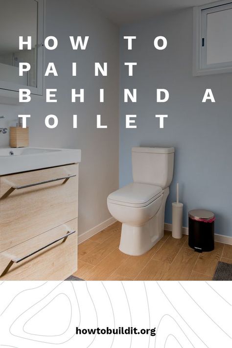 How To Paint Behind A Toilet, Diy Bathroom Paint, Behind Toilet, How To Make Drawers, Painting Walls Tips, Furniture Painting Tips, Interior Wall Paint, Painted Trays, Diy Chalk Paint