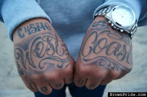 Ain't nothen but the west coast Finger Tattoos, West Coast Tattoo, Coast Tattoo, Baddie Tattoos, Hand And Finger Tattoos, Tattoo Piercing, The Heavens, All Tattoos, Tattoos And Piercings