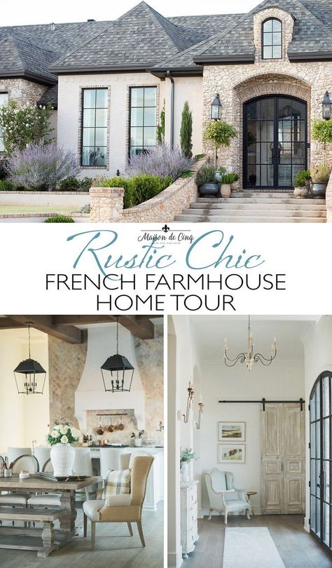 French Country Exterior, French Country Interiors, French Country Modern, French Country Living, French Farmhouse Style, Modern French Country, French Style Homes, European Farmhouse, French Country Design