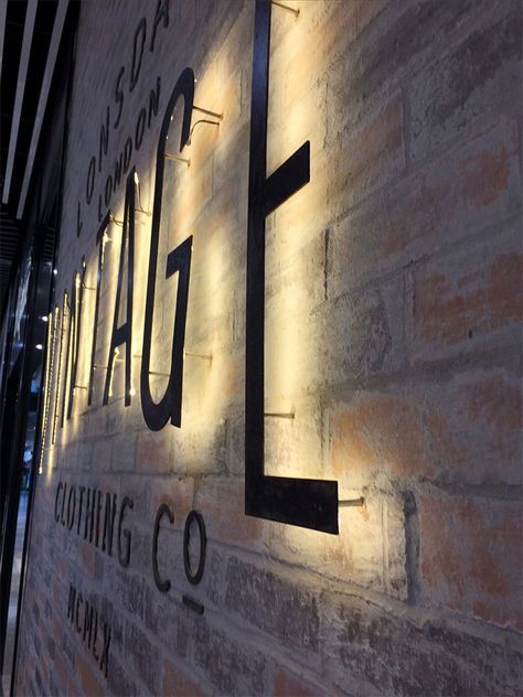 New Trendy Signage Design - Mindful Design Consulting Halo Lit Sign, Backlit Letters Signage, Halo Lit Signage, Back Lit Signage, Lit Signage, Backlit Signage, Signage Light, Laser Cut Signage, Vintage Marquee Lights