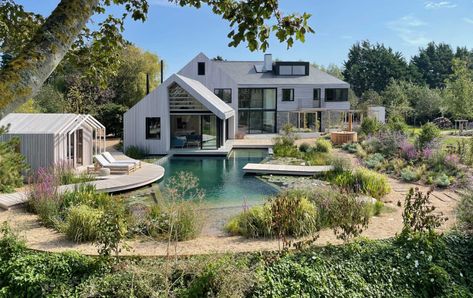 Chichester, Grand Designs Uk, Grand Designs Houses, Clad Home, Natural Swimming Ponds, Swimming Pond, Natural Swimming Pools, Natural Swimming Pool, Natural Pool