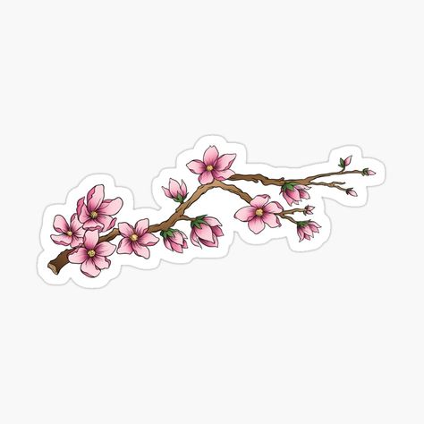 Cherry Blossom Sticker Printable, Language Tracker, Cherry Blossom Sticker, Notes Stickers, Flower Drawing Design, Printable Sticker, Tree Stickers, Scrapbook Stickers Printable, Almond Blossom