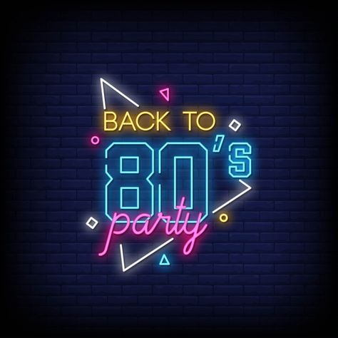 80s Party Poster, 80s Banner, 80s Party Decorations, 80s Pop Culture, 80s Theme Party, 80s Neon, 80s Theme, Neon Logo, 80s Party