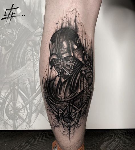 Star Wars Upper Arm Tattoo, Darth Vader Sleeve Tattoo, Sith Lord Tattoo, Darth Sidious Tattoo, Dark Side Star Wars Tattoo, Star Wars Shoulder Tattoo, Star Wars Tattoo Sleeve Black And White, Earth Vader Tattoo, Star Wars Sketch Tattoo