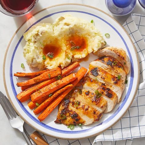 Chicken With Mashed Potatoes, Hot Honey Chicken, Chicken Mashed Potatoes, Blue Apron Recipes, Seared Chicken, Watermelon Radish, Pan Sauce, Hello Fresh Recipes, Hot Honey