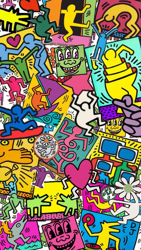 For Keith 🌈 #keithharing #keith #haring Mint Green Wallpaper Iphone, Kowloon Walled City, Keith Haring Poster, Mint Green Wallpaper, Keith Haring Art, Pop Art Artists, Haring Art, Retro Wallpaper Iphone, Abstract Wallpaper Design