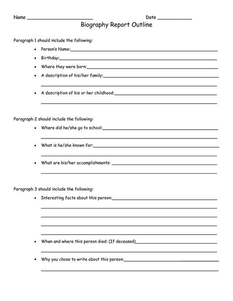 Biographies Anchor Chart, Biography Project Elementary, Biography Report Template, Biography Book Report Template, Cereal Box Book Report, Biography Graphic Organizer, Biography Book Report, Biography Report, Elementary School Books