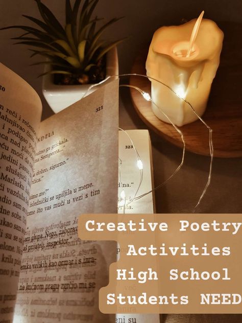 Poetry Activities High School, Creative Writing High School, Poetry Month Activities, Poetry Crafts, High School Poetry, Poetry Stations, Poem Activities, Writing Club, Swift Party