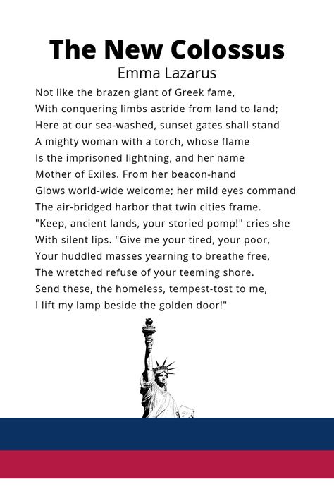 Emma Lazarus, Patriotic Poems, Patriotic America, The New Colossus, Usa Patriotic, Famous Americans, Truth Hurts, Interesting History, Writing Poetry