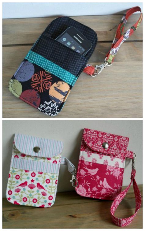 Tela, Patchwork, Phone Bag Pattern, Desain Tote Bag, Mobile Phone Pouch, Mobile Pouch, Padded Pouch, Pouch Sewing, Modern Bag
