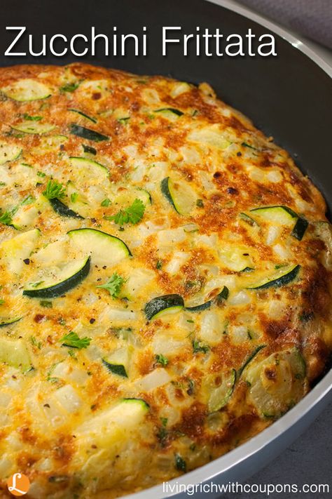 Zucchini Frittata Recipe, Zucchini Frittata, Menu Sarapan Sehat, Pasta Vegetariana, Frittata Recipe, Zuchinni Recipes, Frittata Recipes, Quiche Recipes, Idee Pasto Sano