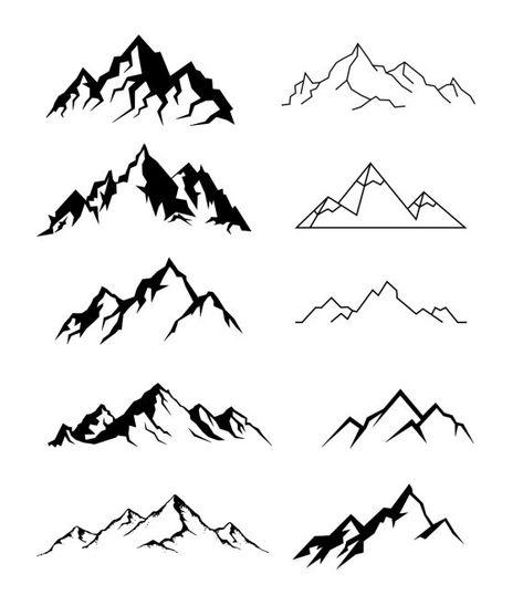 Montain Tattoo Designs, Colorado Mountains Tattoo, Tattoo Costillas, Moutain Tattoos, Small Mountain Tattoo, Berg Tattoo, Geometric Mountain Tattoo, Mountain Range Tattoo, Lake Tattoo