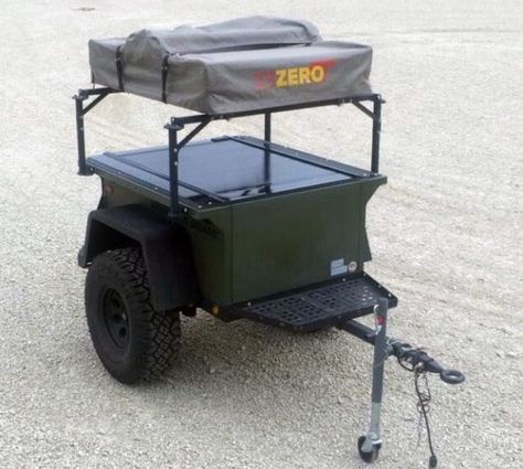 Off Road Utility Trailer, Camping Gear Trailer, Bug Out Trailer, Camping Trailer Diy, Trailer Kits, Jeep Trailer, Trailer Tent, Expedition Trailer, Trailer Storage