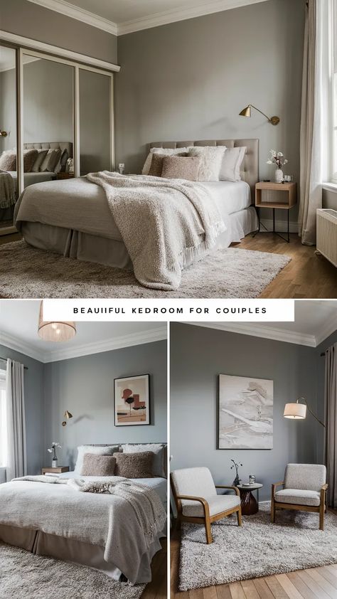 Transform your bedroom into a cozy romantic haven with soft lighting, plush bedding, and personalized touches. Perfect for couples looking to create a serene and intimate retreat. #BedroomIdeas #CouplesRetreat Minimalist Bedroom, Couple Rooms, Cozy Romantic, Plush Bedding, Velvet Accents, Functional Storage, Minimalist Decor, Bed Comforters, Ambient Lighting