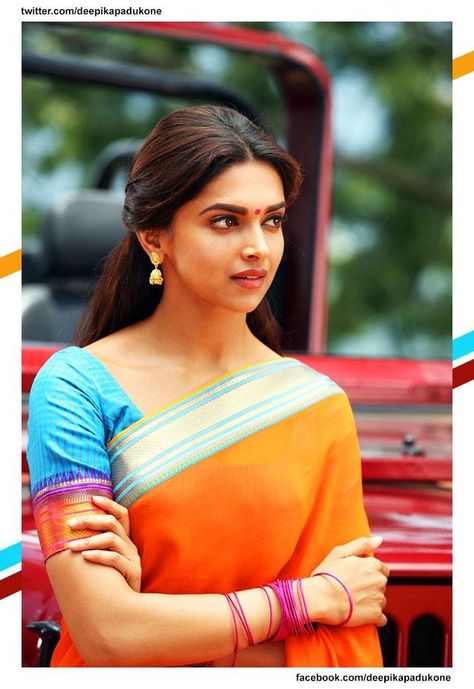 'Chennai Express' still feat. Deepika Padukone Haute Couture, Deepika Padukone Saree, Deepika Padukone Latest, Bollywood Makeup, Deepika Ranveer, Chennai Express, Deepika Padukone Hot, Dipika Padukone, Deepika Padukone Style