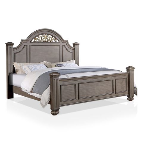 Darby Home Co Darbyville 3 Piece Bedroom Set & Reviews | Wayfair Dyi Beds, Wood Panel Bedroom, Beds With Headboards, Traditional Bedroom Sets, Traditional Bedding Sets, California King Bedroom Sets, Homes Inside, Arched Headboard, Queen Panel Beds