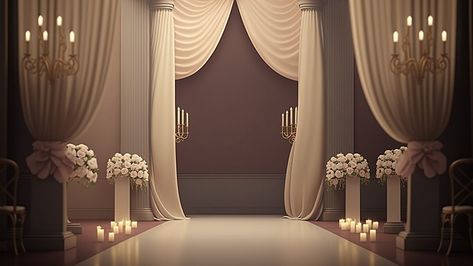 Romantic Gacha Backgrounds, Western Wedding Background, Wedding Venue Background, Wedding Stage Illustration, Gacha Wedding Background, Wedding Background Illustration, Married Background, Wedding Decorations Romantic, Gacha Pictures