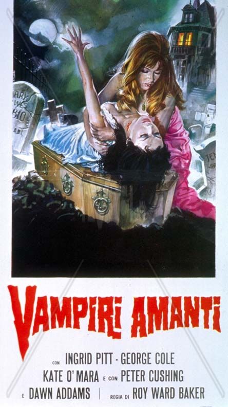 The Vampire Lovers, Vampire Lovers, Classic Horror Movies Posters, Arte Pulp, Hammer Horror Films, Spanish Movies, Film Horror, Hammer Films, Vampire Movies