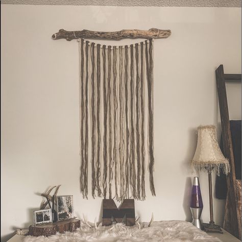 Rustic And Outdoorsy Unique Macrame Dimensions: As Photographed Wall Hanging Cream And Brown In Color 100% Recycled Drift Wood Soft Textures Beaver Chewed Wood Smoke Free Seller Driftwood Macrame Wall Hanging, Macrame Wall Hanging Decor, Driftwood Macrame, Unique Macrame, Ranch House Decor, Macrame Wall Hanging Tutorial, Macrame Wall Hanging Patterns, Yarn Wall Hanging, Drift Wood