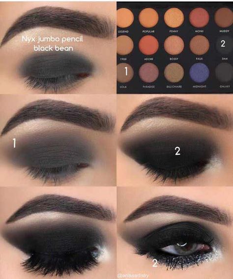 15 Best Smokey Eye Makeup Tutorials To Try In 2020 | FashionEven Brown Eyes Tumblr, Machiaj Smokey Eyes, Smokey Eyes Tutorial, Smokey Eye Makeup Steps, Black Smokey Eye Makeup, Halloweenský Makeup, Make Up Designs, Black Smokey Eye, Smokey Eye Tutorial