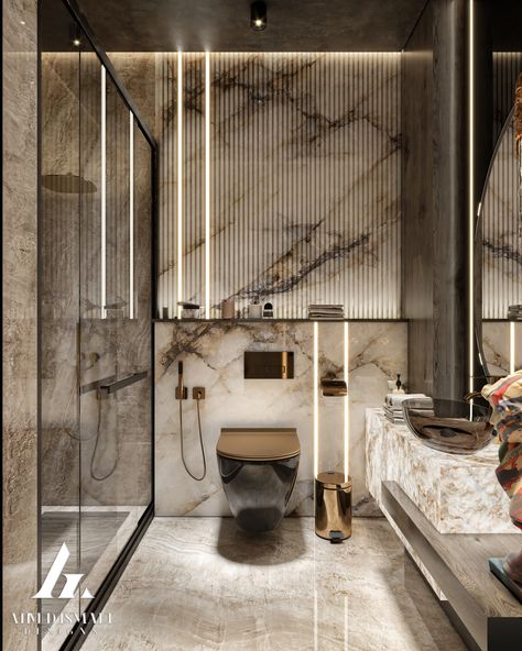 𝐋𝐔𝐗𝐔𝐑𝐘 𝐁𝐀𝐓𝐇𝐑𝐎𝐎𝐌 𝐃𝐄𝐒𝐈𝐆��𝐍 on Behance Luxury Toilet Design, Luxury Washroom Design, Modern Washroom Design, Luxury Powder Room, Toilet Design Modern, Hotel Bathroom Design, Bathroom Interior Design Luxury, Luxury Modern Bathroom, Marble Bathroom Designs