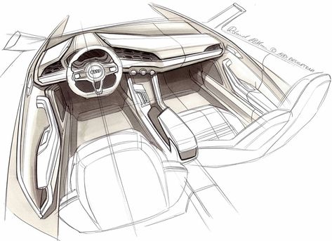 Interior sketch Concept Car Interior Design, Audi Concept, Concept Car Interior, Travel Outfit Spring, Audi Interior, Car Interior Sketch, Car Interior Design Sketch, Concept Car Sketch, Interior Design Sketch