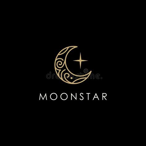 Elegant Logo Inspiration, Logo Lune, Dr Logo, Star Logo Design, Logo Minimalista, Elegant Logo Design, Moon Logo, Star Illustration, Logo Design Diy