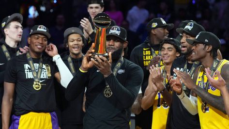 First, the Lakers won an NBA title in the bubble, and now they've earned another honor on a neutral site, winning the NBA Cup in the league's inaugural in-season tournament. Las Vegas, Mvp Trophy, Lakers Win, George Gervin, Coming Out Party, Nba Tv, First Rodeo, Anthony Davis, Magic Johnson