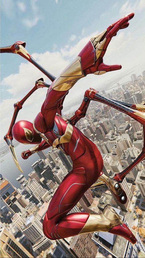 Spider Armor, Original Spiderman, Man Spider, Spiderman Ps4, Iron Spider, Marvel Superhero Posters, Spiderman Pictures, Pahlawan Marvel, Seni 3d