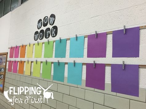 School Hallway Work Display, Hallway Work Display Ideas, Displaying Student Work In Hallway, Hallway Work Display Student, Kindergarten Hallway Display, Hallway Student Work Display, Student Work Display Ideas Hallways, Hallway Display Student Work, Hallway Work Display