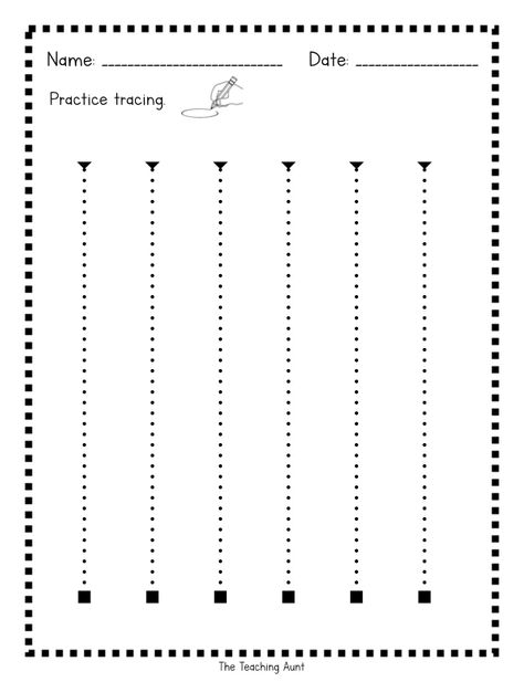Tracing Lines Worksheets - The Teaching Aunt Lines Worksheet Preschool, Dotted Lines Worksheets, Lines Tracing Worksheets, Tracing Lines Preschool Free Printable, Standing Line, Tracing Lines Worksheets, Writing Strokes, Line Tracing Worksheets, Tracing Worksheets Free